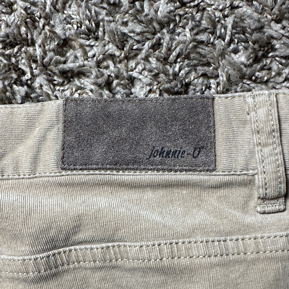 johnnie-O HARKERS Men's Khaki Corduroy Pants in size 35x32 - Picture 7 of 9